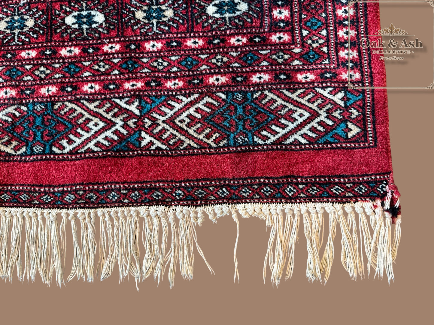 Vintage Hand-Knotted Bokhara Rug | 6’2” x 8’11”
