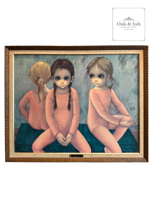 Margaret Keane The Ballet Class | 1962 Vintage Big Eyes Print with Original Frame & Brass Nameplate