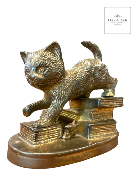 Playful Curiosity
Vintage Brass Cat Figurine by Fenco Industries