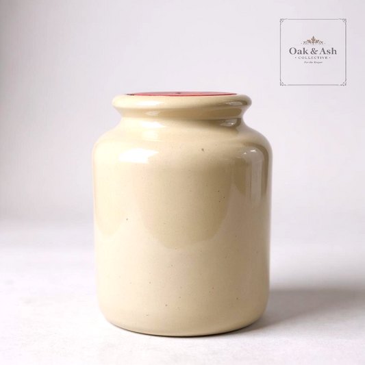 Vintage French Mustard Pot with Red Wax Seal—Moutarde De Meaux