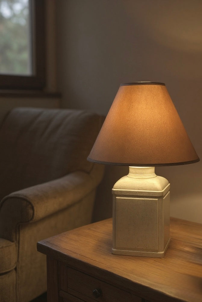 Vintage Speckled Ceramic Lamp | (shade not included)