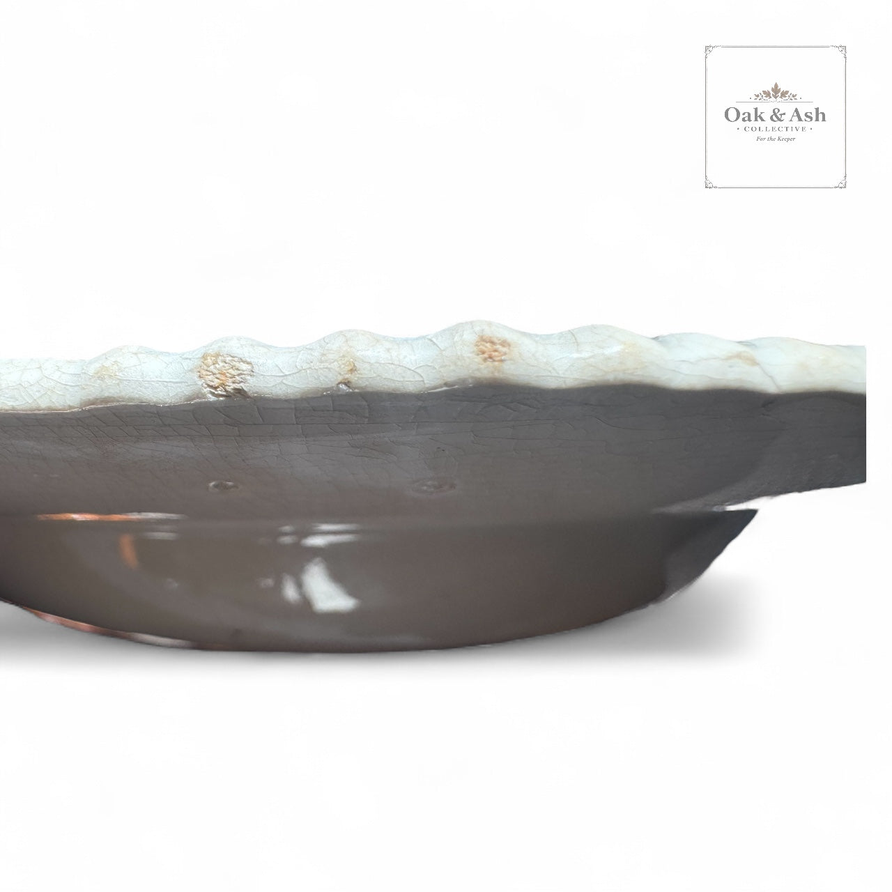 Rare 1830s Staffordshire Green Transferware Deep Plate | Gothic Ruins Motif, English Earthenware