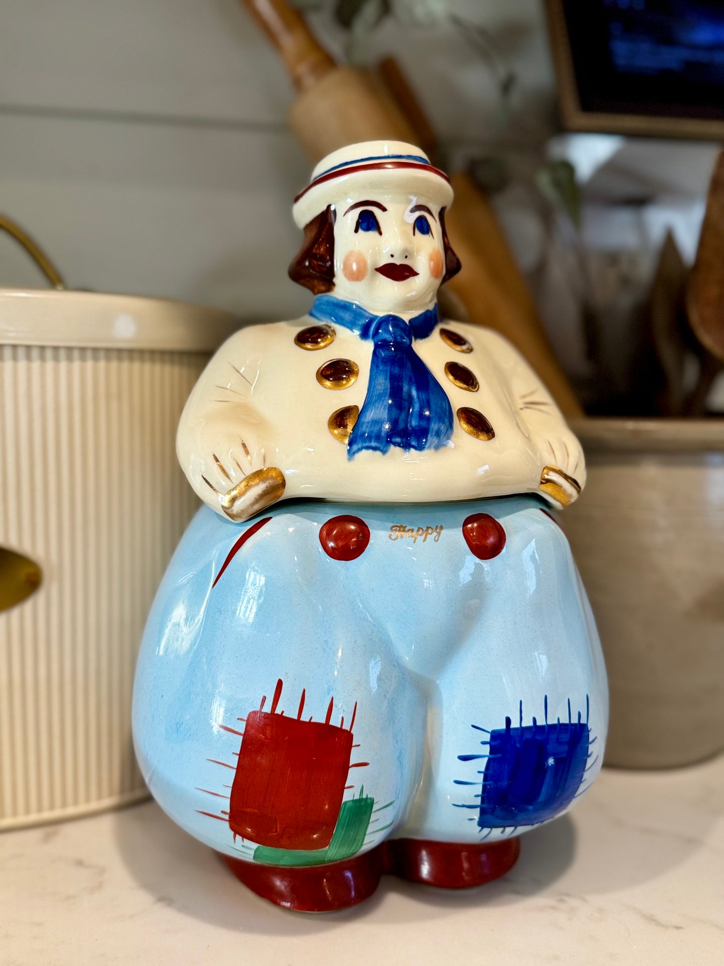 McCoy “Happy the Clown” Cookie Jar — 1940s USA