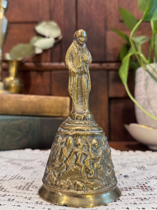 Antique French Napoleon III Brass Bell | c.1870–1890 | Battle of Waterloo Relief