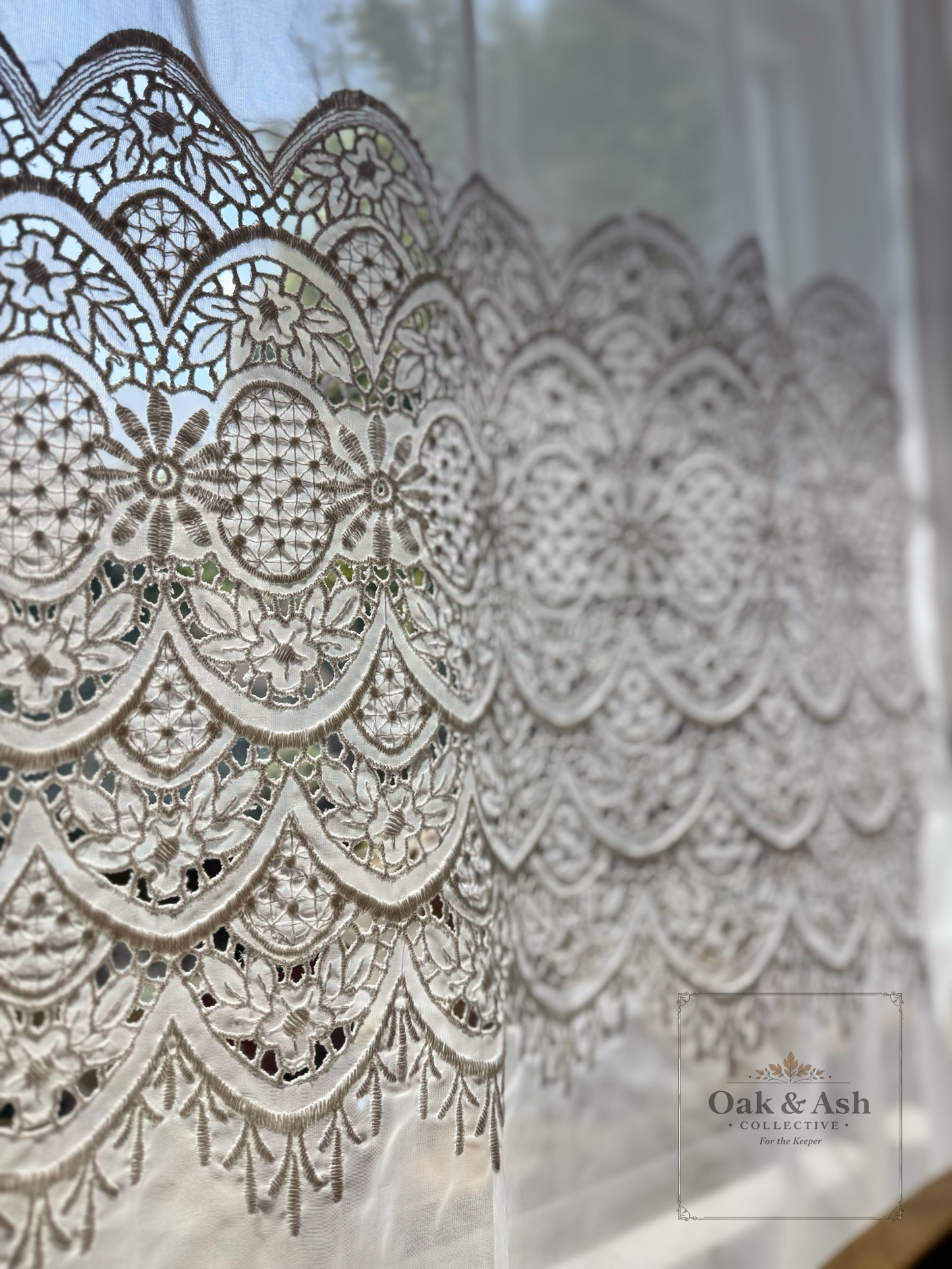 Vintage Lace Curtain Panels – Set of 2