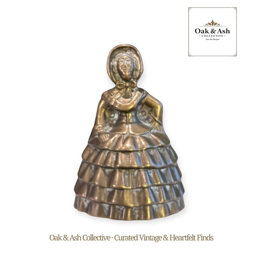 Elegant Brass Lady Bell | c.1900–1930 Edwardian–Interwar Era