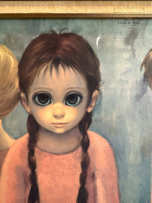 Margaret Keane The Ballet Class | 1962 Vintage Big Eyes Print with Original Frame & Brass Nameplate