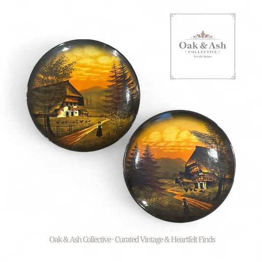 Midcentury German Majolica · Hand-Painted · Fall Tones