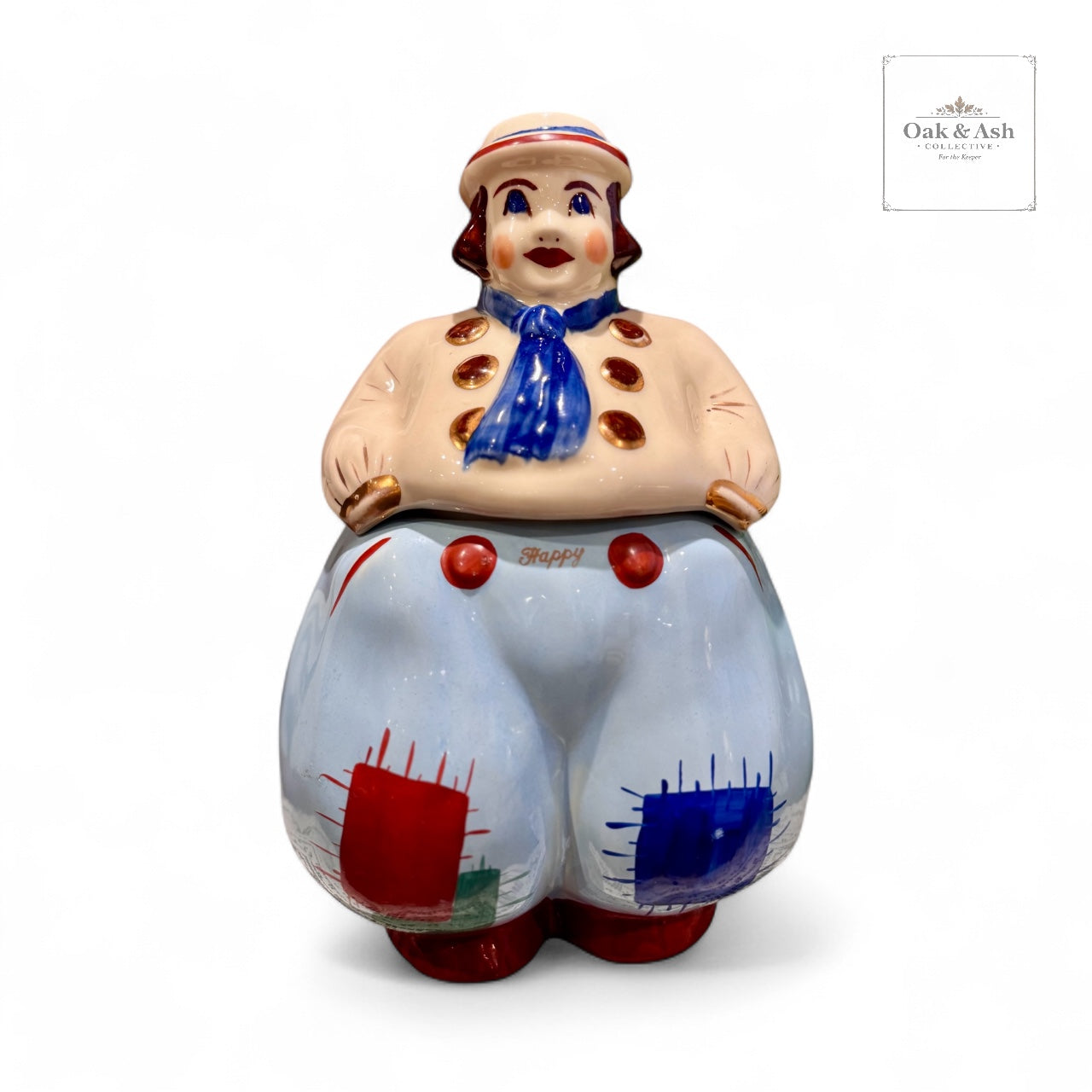 McCoy “Happy the Clown” Cookie Jar — 1940s USA