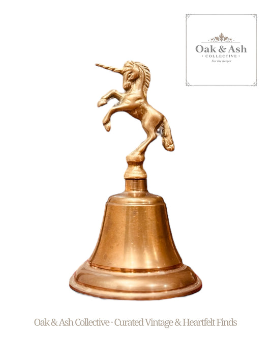 Vintage Brass Unicorn Bell | Oak & Ash Collective